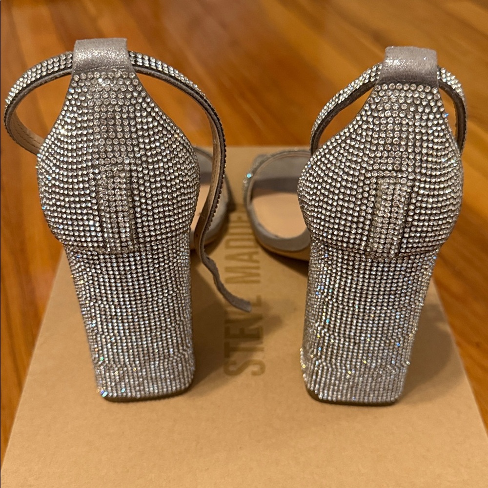 Steve Madden Rhinestone Block Heels - Picture 5 of 8